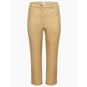 Aritzia Babaton Wilfred High-waisted Vegan Leather Cropped Pants
